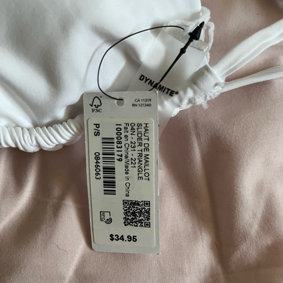 Small Dynamite white bikini top! NWT - Picture 3 of 3